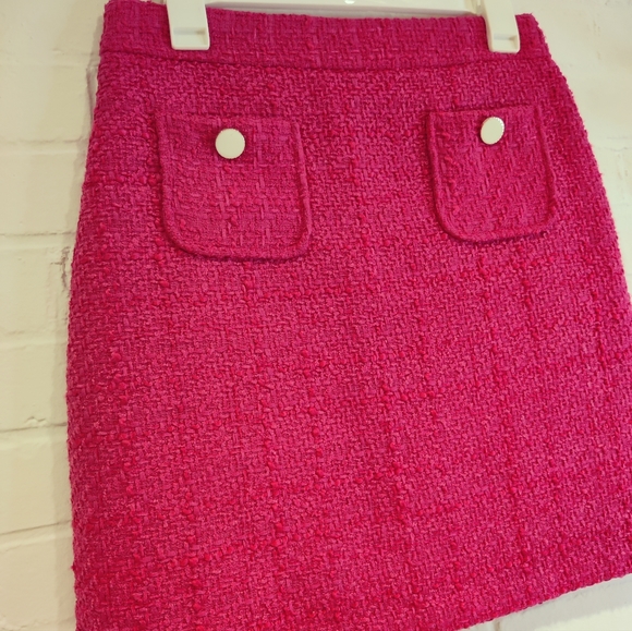 NWOT Maison d'Amélie Paris Textured Fuchsia Skirt - Picture 5 of 6